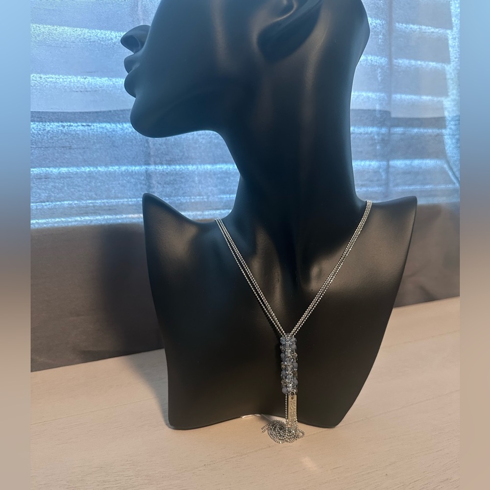 Peserico - NWT - Blue Glass and Crystal Beads Necklace